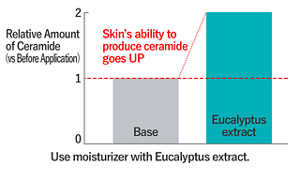 Use moisturizer with Eucalyptus extract.