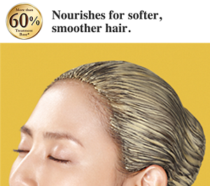 More than 60% Treatment Base* Nourishes for softer, smoother hair.