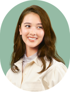 The image after coloring the hair with MATT ASH.