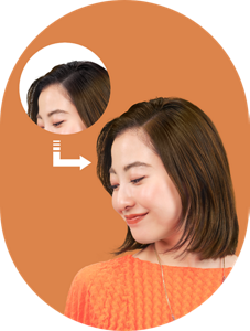 The image after coloring the hair with NATURAL BROWN.