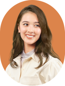 The image after coloring the hair with NATURAL BROWN.