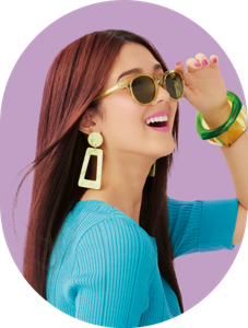 The image after coloring the hair with PINK BROWN.