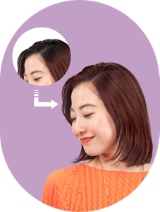 The image after coloring the hair with PINK BROWN.