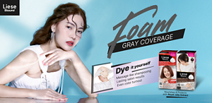 Liese Blauné Creamy Foam Color DENSE MICRO FOAM FOR EXCELLENT GRAY COVERAGE 15 New Fashionable Colors!