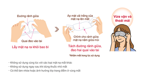 ・Không sử dụng cùng lúc với các loại mặt nạ mắt khác ・Không sử dụng ngay sau khi dùng thuốc nhỏ mắt ・Có thể làm nhòe hoặc ảnh hưởng lớp trang điểm ở vùng mắt