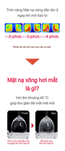 Tính năng Mặt nạ nóng  dần lên 2 ngay khi mở bao bì Mặt nạ xông hơi mắt là gì? Hơi ấm khoảng 40 ° giúp thư giãn đôi mắt mệt mỏi