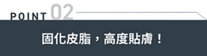 POINT02 固化皮脂,高度貼膚!
