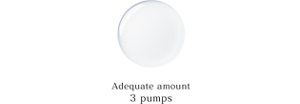Adequate amount 3 pumps