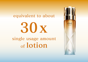 equivalent to about 30x single usage amount of lotion