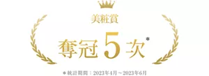 美粧賞 奪冠 5 次 *統計期間: 2023年4月~2023年6月