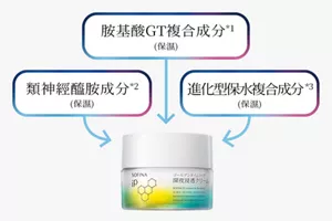 胺基酸GT複合成分*1 (保濕) 類神經醯胺成分*2 (保濕) 進化型保水複合成分*3 (保濕)