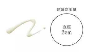 建議使用量 直徑 2cm