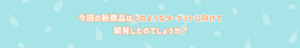 今回の新商品はどのようなターゲットに向けて開発したのでしょうか?