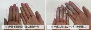 メイクの上からの塗り直し 量の目安