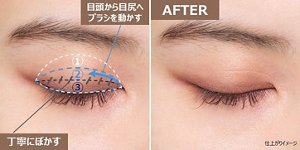 基本的なアイシャドウの塗り方(上まぶた)