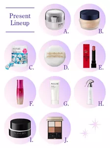 Present Lineup プレゼント対象の商品の画像