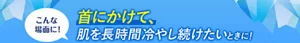 こんな場面に! 首にかけて、肌を長時間冷やし続けたいときに!