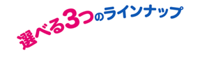 選べる3つのラインナップ