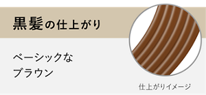 黒髪の仕上がり ベーシックなブラウン