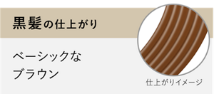 黒髪の仕上がり ベーシックなブラウン