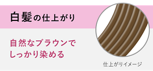 白髪の仕上がり 自然なブラウンでしっかり染める