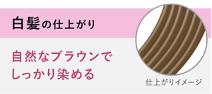 白髪の仕上がり 自然なブラウンでしっかり染める