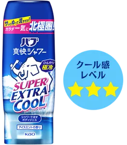 バブ爽快シャワー スーパーエクストラクールのパッケージ画像。クール感レベル3
