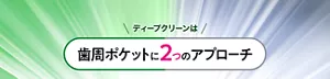 ディープクリーンは歯周ポケットに2つのアプローチ