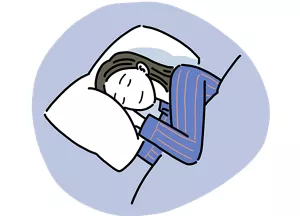 気持ちよく眠っている女性のイラストイメージ