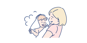 赤ちゃんお風呂上がりイメージ