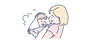 赤ちゃんお風呂上がりイメージ