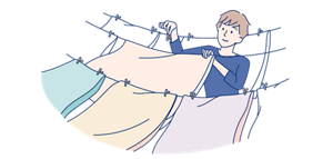 ハミングで快適なお洗濯イラスト