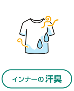インナーの汗臭