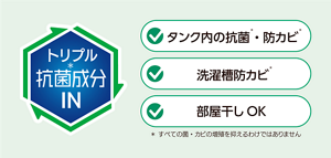 トリプル抗菌*成分IN