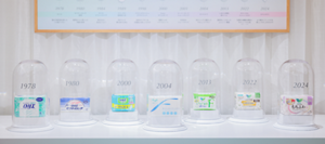 ロリエ ナプキン ミュージアムの展示のイメージ。