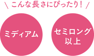 ミディアム・セミロング以上の長さにぴったり