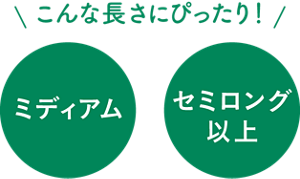 ミディアム・セミロング以上の長さにぴったり