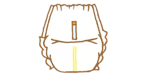 おむつのうしろ側