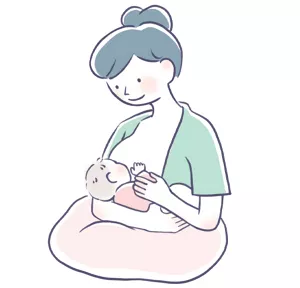 横抱きでの授乳姿勢