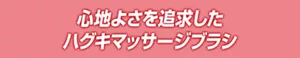 心地よさを追求したハグキマッサージブラシ
