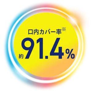 口内カバー率(※)約91.4%