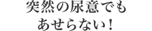 突然の尿意でもあせらない!