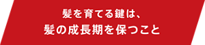 髪を育てる鍵は、髪の成長期を保つこと