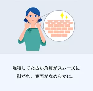 堆積してた古い角質がスムーズに 剥がれ、表面がなめらかに。