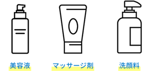 美容液 マッサージ剤 洗顔料