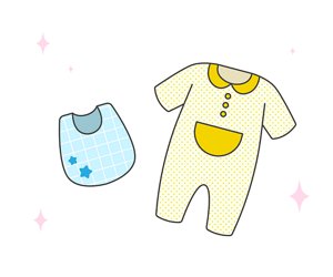 赤ちゃんの衣類のイラスト