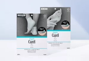 Curel Boosting Hand Care Gloves and Curel Boosting Heel Care Socks key visuals