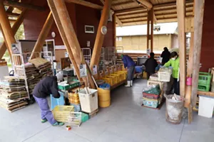 Inside the trash sorting station inside the Kamikatsu Zero Waste Center (WHY)