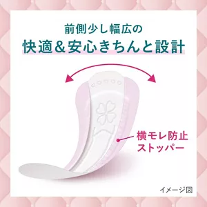 前側少し幅広の快適&安心きちんと設計の「吸水ケア中身」の画像