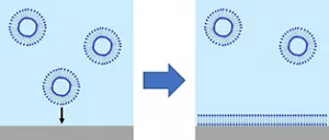 図3 ベシクルを利用した表面改質のイメージ図